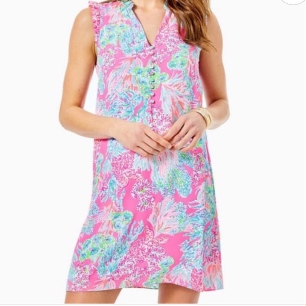 Lilly Pulitzer cally soft shift dress prosecco pink seaing things sizes 8 & 10